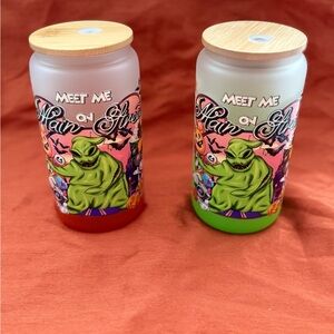 Meet Me on Main Street Ombré Glass‎ Cups Handmade